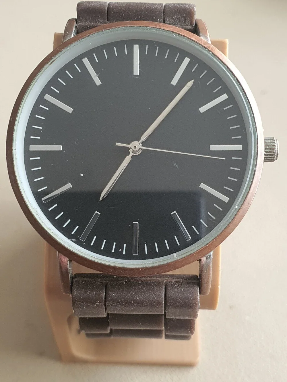 10/$20 FMDGF506 Silver/Black Silicone Men's Watch